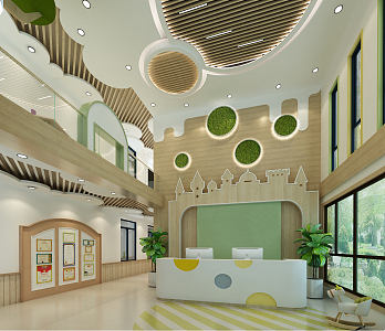 Modern Kindergarten Hall 3d model