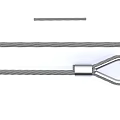 High Strength Steel Wire Rope With Loop End Fitting And Straight Section 3d model