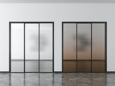 Modern sliding door glass door 3d model