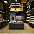 Modern Dessert Shop Interior With Display Counter And Fresh Pastries Selection