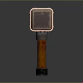 Vintage Hammer With Leather Wrapped Head And Metal Straps Wooden Handle With Grain Metal Base