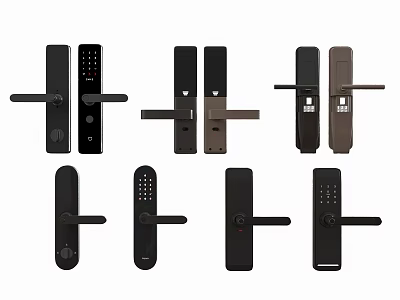 Smart Door Locks With Various Designs And Features 3d model
