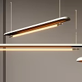 Modern Long Pendant Lights with Wooden and Metal Frames and Warm Illumination for Interior Spaces