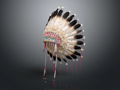 Modern Headwear Chieftain Headwear Indian Headwear Feather Headwear Feather Hat 3d model