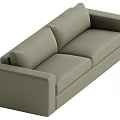 Modern Light Gray Fabric Sectional Sofa With Comfortable Seats And Armrests 3d model