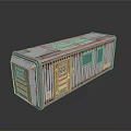 Industrial Equipment Metal Container Featuring Rustic Surface Ventilation Grilles And Green Panels