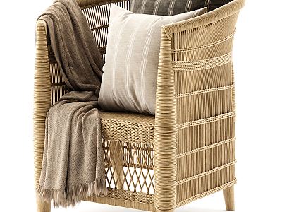 Nordic Outdoor Chair Rattan Single Chair model