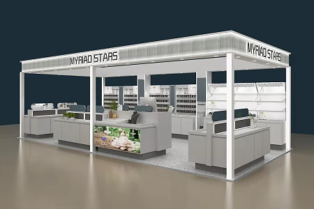 Shopping Mall Middle Hall Jewelry Accessories Hat Scarf Play Counter 3d model