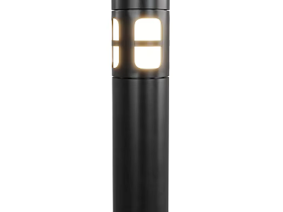 Black Outdoor Light With Modern Design And Square Bright Illumination Panels 3d model