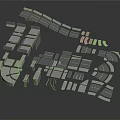 Architectural Model of Urban Planning Design with White and Gray Components