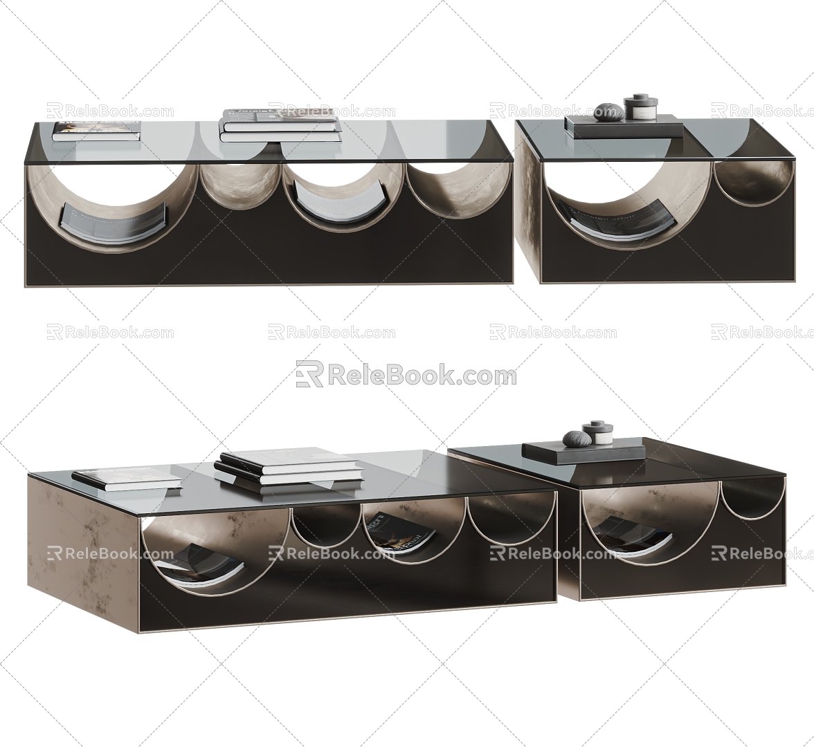 MINOTTI coffee table combination 3d model