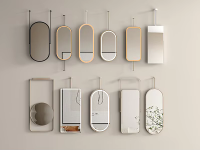 Modern Mirror Bathroom Mirror Cosmetic Mirror Decorative Mirror 3d model