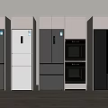 Modern refrigerator 3d model