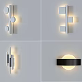 Modern Wall Lamps With Various Geometric Shapes For Interior Decoration And Home Design