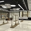 Elegant Clothing Store Interior With Glass Window Displays And Fashion Apparel