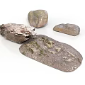 Natural Rock Specimens With Various Shapes Textures And Sizes On White Background