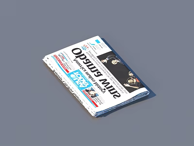 Newspaper Magazine Featuring Spring Sale Fashion Shopping Deals And Trends 3d model