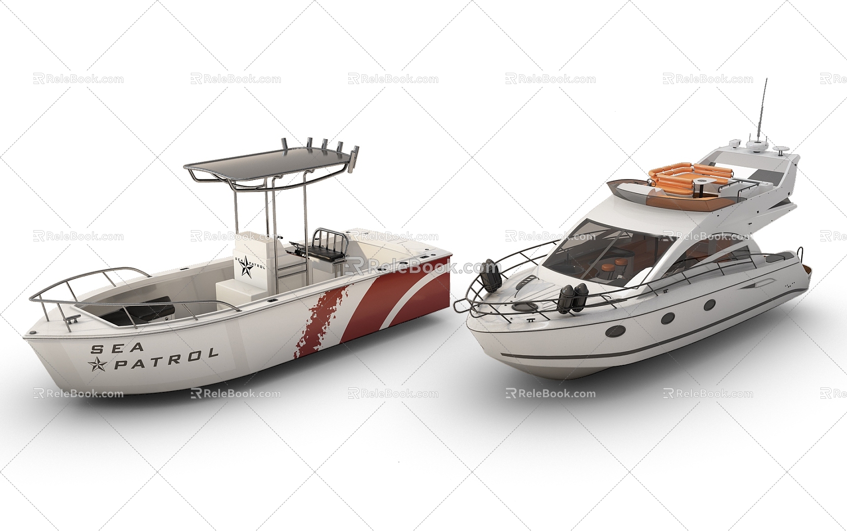 Modern Yacht Boat Yacht 3d model