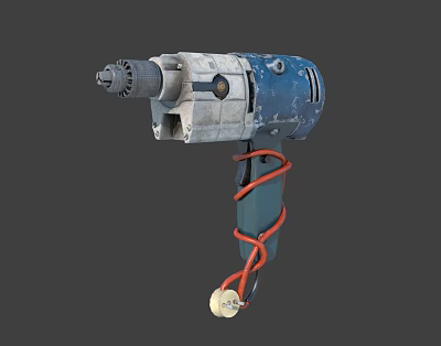 Modern electric drill electric drilling rig 3d model