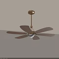 Modern Ceiling Fan Chandelier With Dark Brown Blades And White Light Fixture