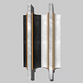 Pair of Modern Wall Lamps With Sleek Design Illuminated On White Wall