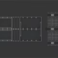 Modular Scene Components With Interlocking Floor Panels And Gray Surface Design