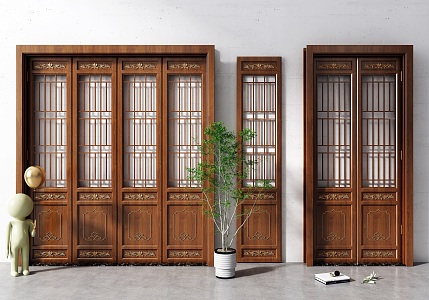 Chinese folding door 3d model