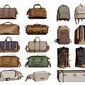 Various Trendy Bags And Luggage Collection With Different Styles Colors And Materials