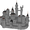 Ancient Architecture Castle Retro Castle Featured Castle 3d model