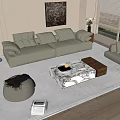 Modern Sofa Coffee Table Combination Sofa Combination 3d model