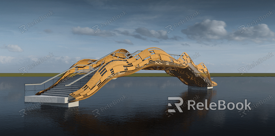 Modern Bridge Landscape Bridge model