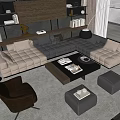 Modern Sofa Coffee Table Combination Sofa Coffee Table 3d model