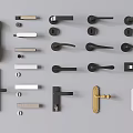 Modern Door Handles with Various Designs Smart Lock Options and Different Materials