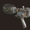 Mechanical Weapon Featuring Transparent Casing Metal Gear Mechanism And Silver Handle