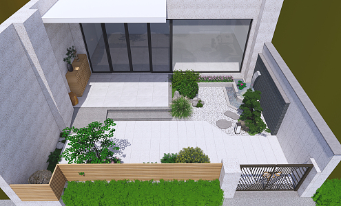 Modern Garden 3d model