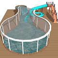 Modern amusement equipment children'slide 3d model