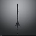 Medieval Decorative Sword With Ornate Hilt And Sharp Blade Design