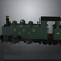 Vintage Green Steam Train Model with KCR BSS Lettering Black Roof and Yellow Chimney
