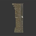 Modern Building Entrance Scene With Stone Arch And Brick Wall Details