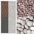 Modern Pebble Stone Stone Pebble Floor 3d model