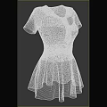 White Sailor Collar Short Sleeve Dress With Blue Stripes And Pleated Skirt