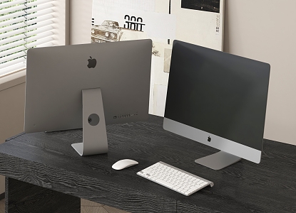 Apple Computer Desktop Computer Laptop Monitor Digital Equipment Office Equipment 3d model