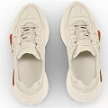 Cream Colored Gucci Sneakers With Red And Green Web Stripe And Chunky Sole