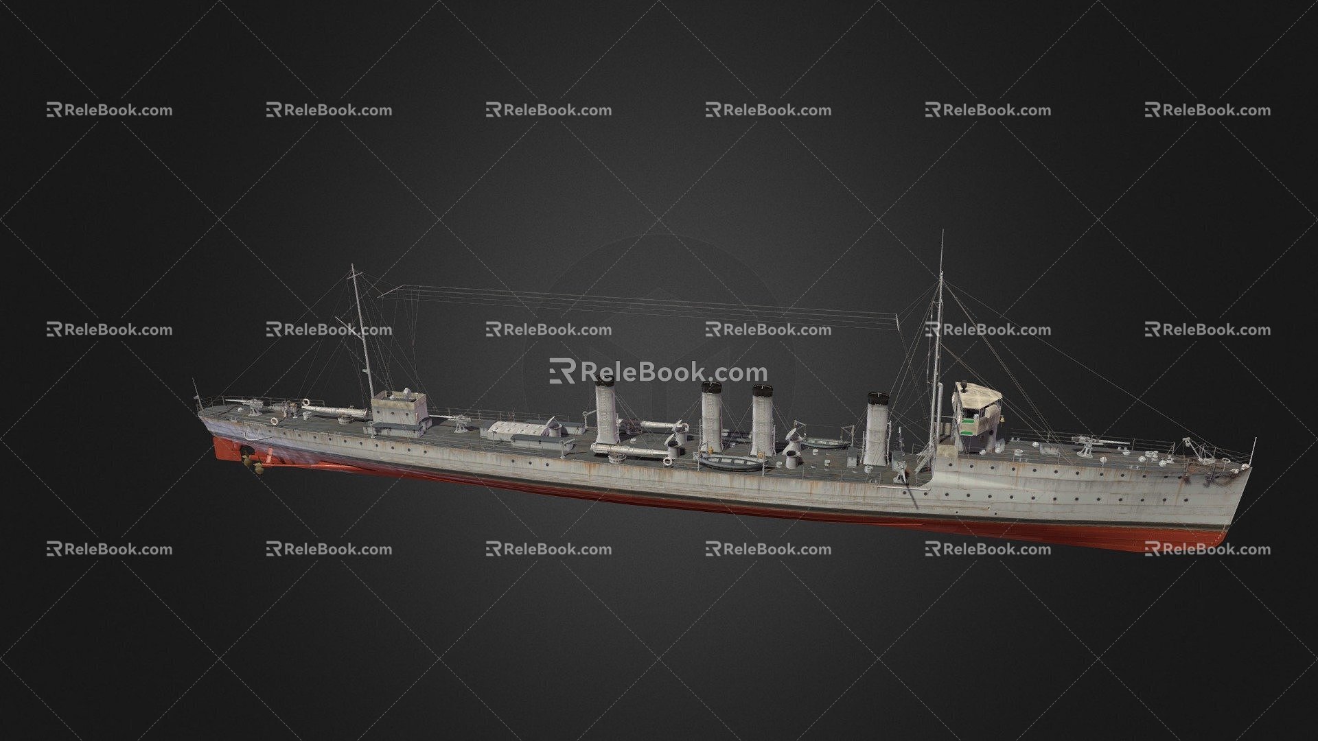 Warship Warship Destroyer Weapon Ship Cruiser Ship 21 3d model