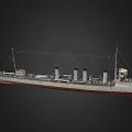 Warship Warship Destroyer Weapon Ship Cruiser Ship 21 3d model