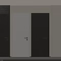 Modern Multiple Hinged Doors Featuring Dark Wood White And Light Gray Finishes 3d model