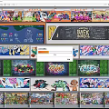 Urban Building Exterior Wall Featuring Colorful Graffiti Art and Street Murals