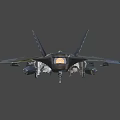 Modern Gray Stealth Fighter Jet With Sleek Aerodynamic Design And Cockpit
