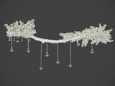 Modern Chandelier Decorative Flower Hanger Chandelier 3d model