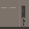 Modern Minimalist Wall Lamp On Light Wall With GUDUMVILLA Sign And Letter G